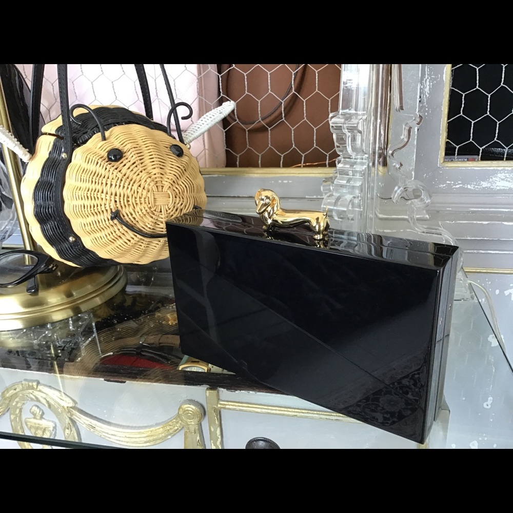 Charlotte Olympia Lacquer Wiener Dog Eve. Clutch